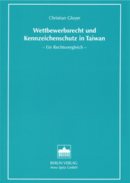 Buchcover - Wettbewerbsrecht und Kennzeichenschutz in Taiwan
